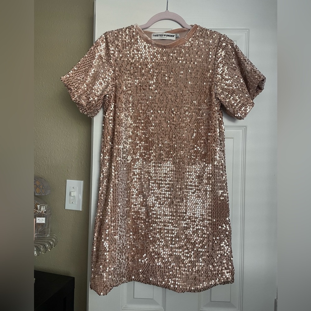 Holiday dress sequin shift dress